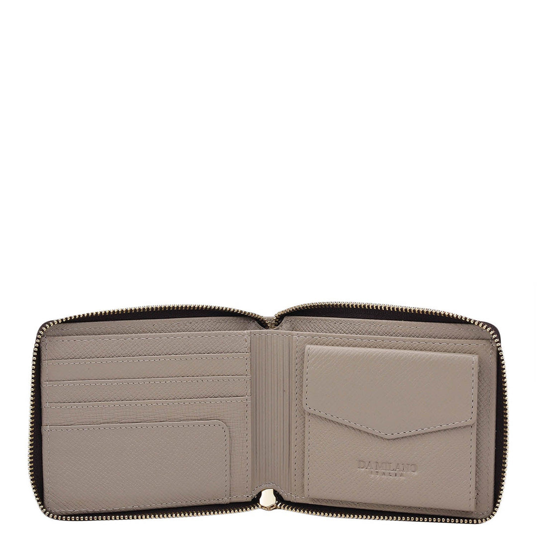Croco Leather Ladies Wallet - Frost