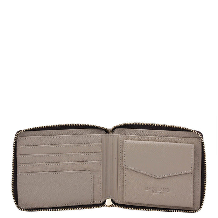 Croco Leather Ladies Wallet - Frost