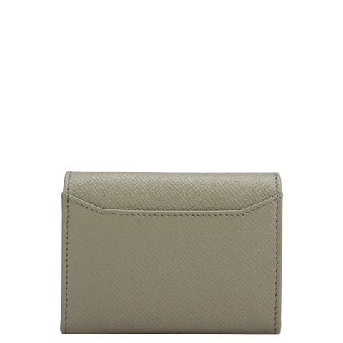 4 Slots Leather Card Case - Stone Grey