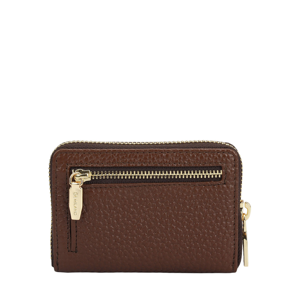 6 Slots Wax Leather Card Case - Espresso