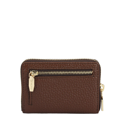 6 Slots Wax Leather Card Case - Espresso