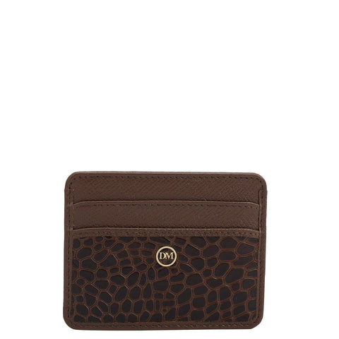 5 Slots Leather Card Case - Date