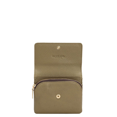 Wax Leather Card Case - Olive
