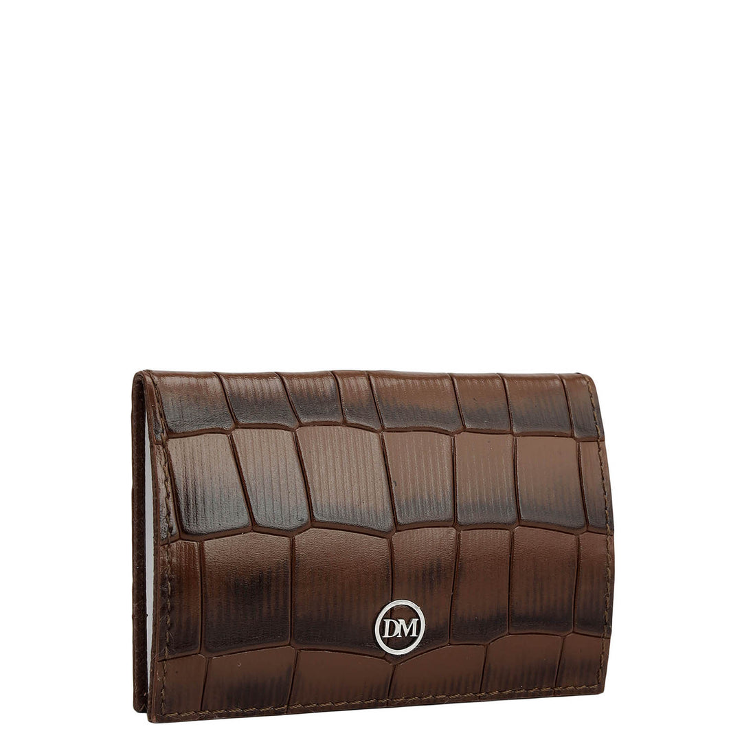 Croco Leather Card Case - Date