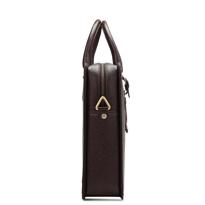 Brown Croco Franzy Leather Computer Bag - Upto 15