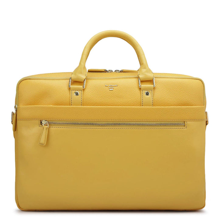 Wax Leather Laptop Bag - Mimosa