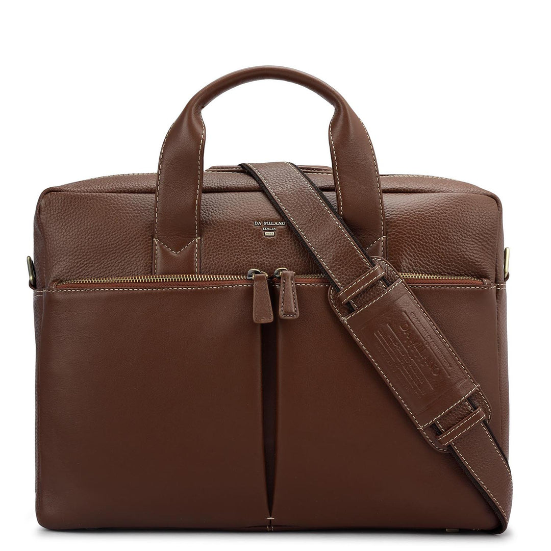 Wax Leather Laptop Bag - Espresso