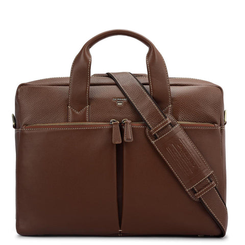 Wax Leather Laptop Bag - Espresso