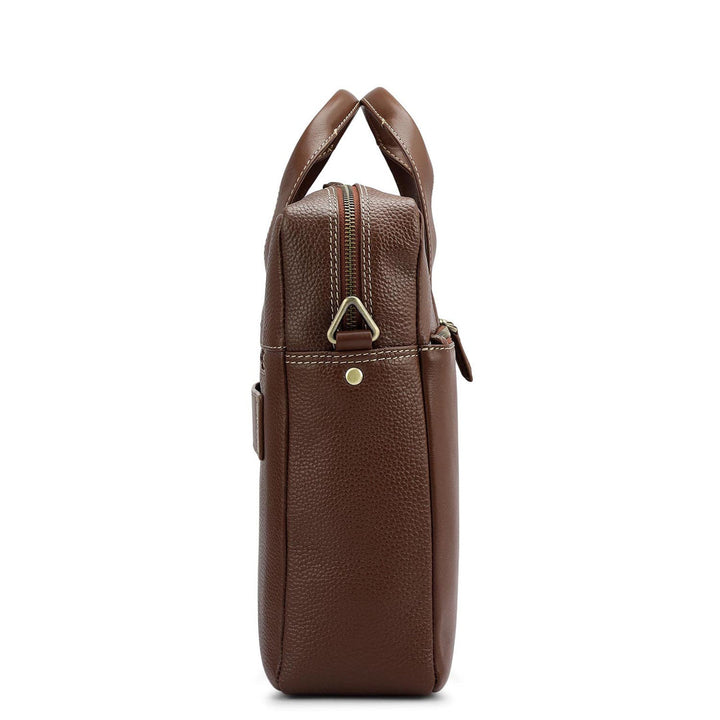 Wax Leather Laptop Bag - Espresso
