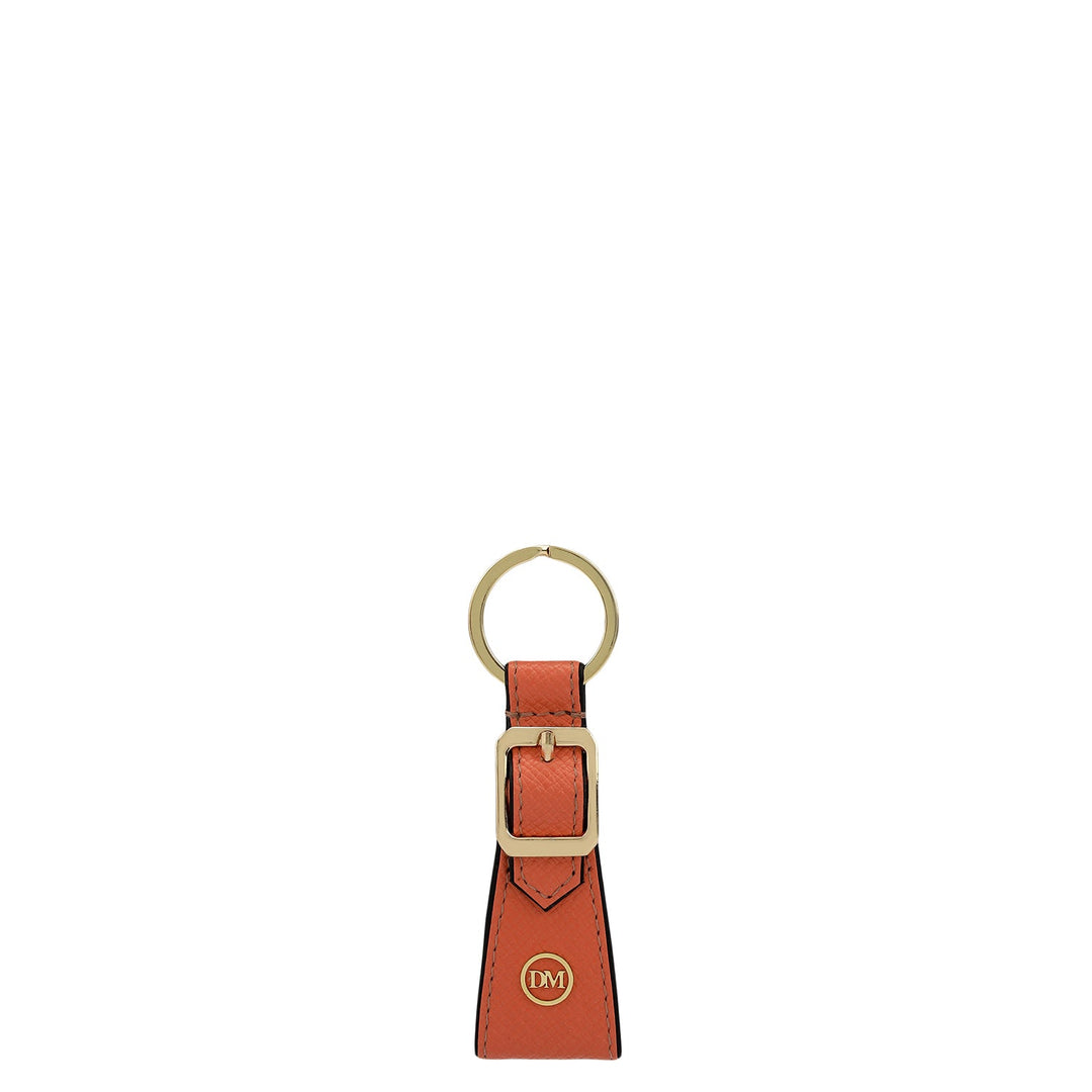 Franzy Leather Key Chain - Salmon