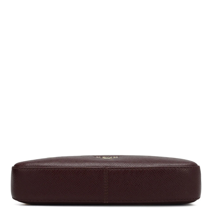 Small Franzy Leather Baguette - Wine