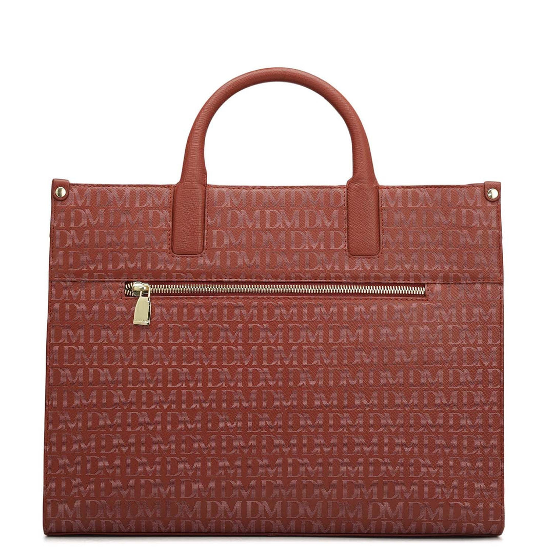 Medium Monogram Franzy Leather Satchel - Brick