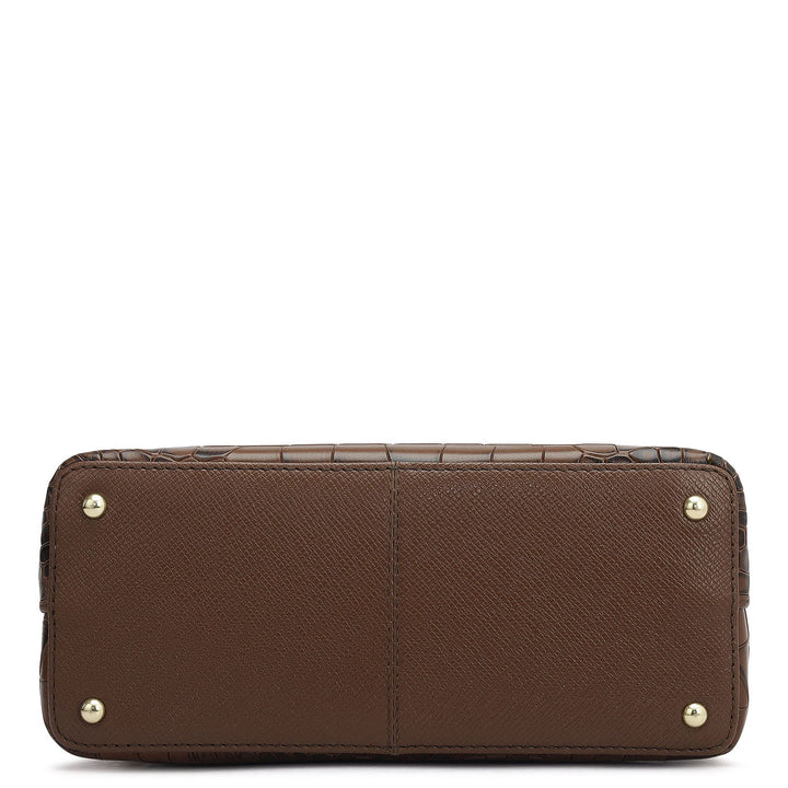Small Croco Franzy Leather Sling - Date