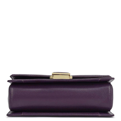 Small Croco Franzy Leather Shoulder Bag - Grapevine & Frost