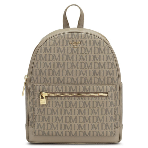 Monogram Franzy Leather Backpack - Chalk