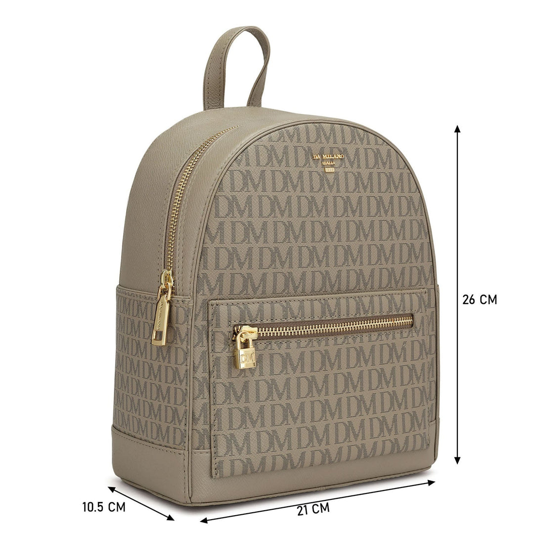 Monogram Franzy Leather Backpack - Chalk