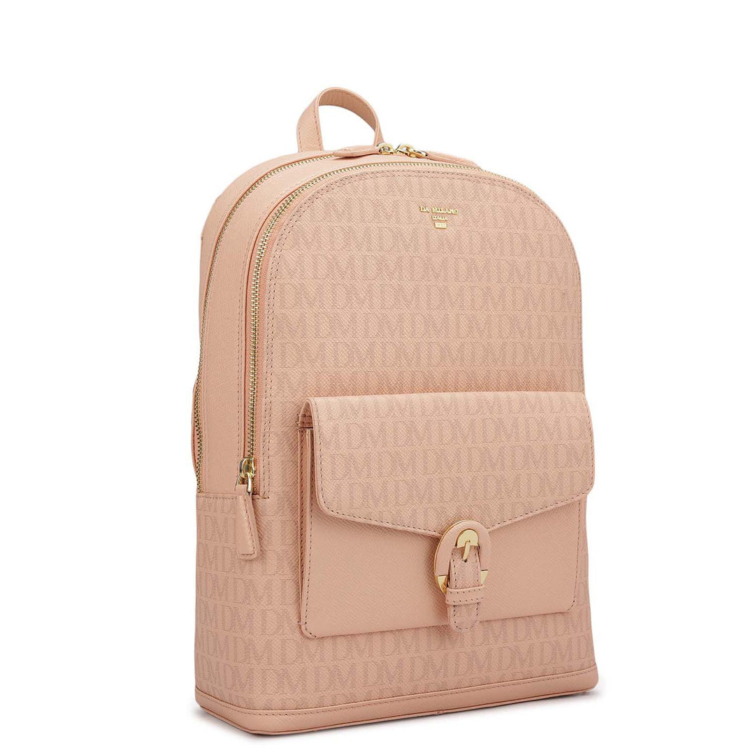 Monogram Franzy Leather Backpack - Peach