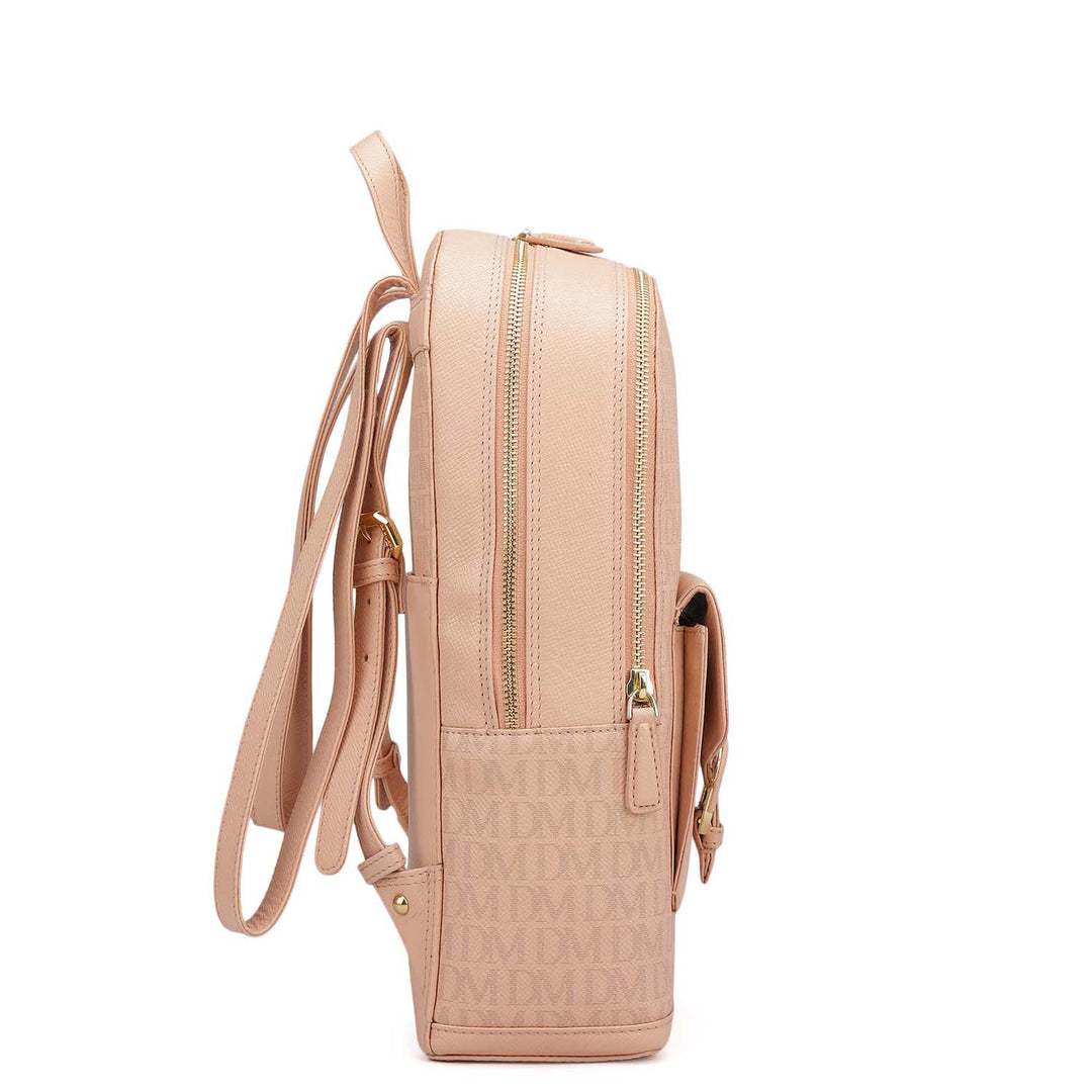 Monogram Franzy Leather Backpack - Peach