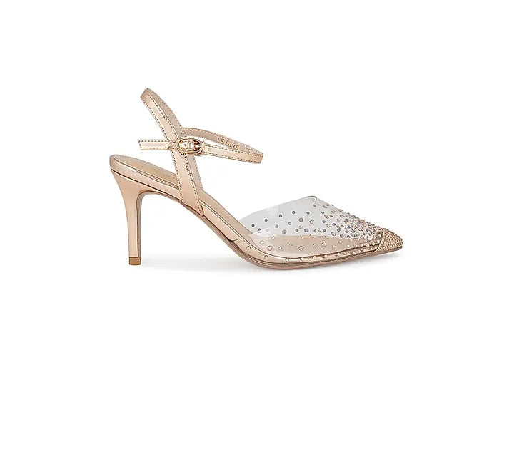 Rose Gold Crystal Embellished Pumps
