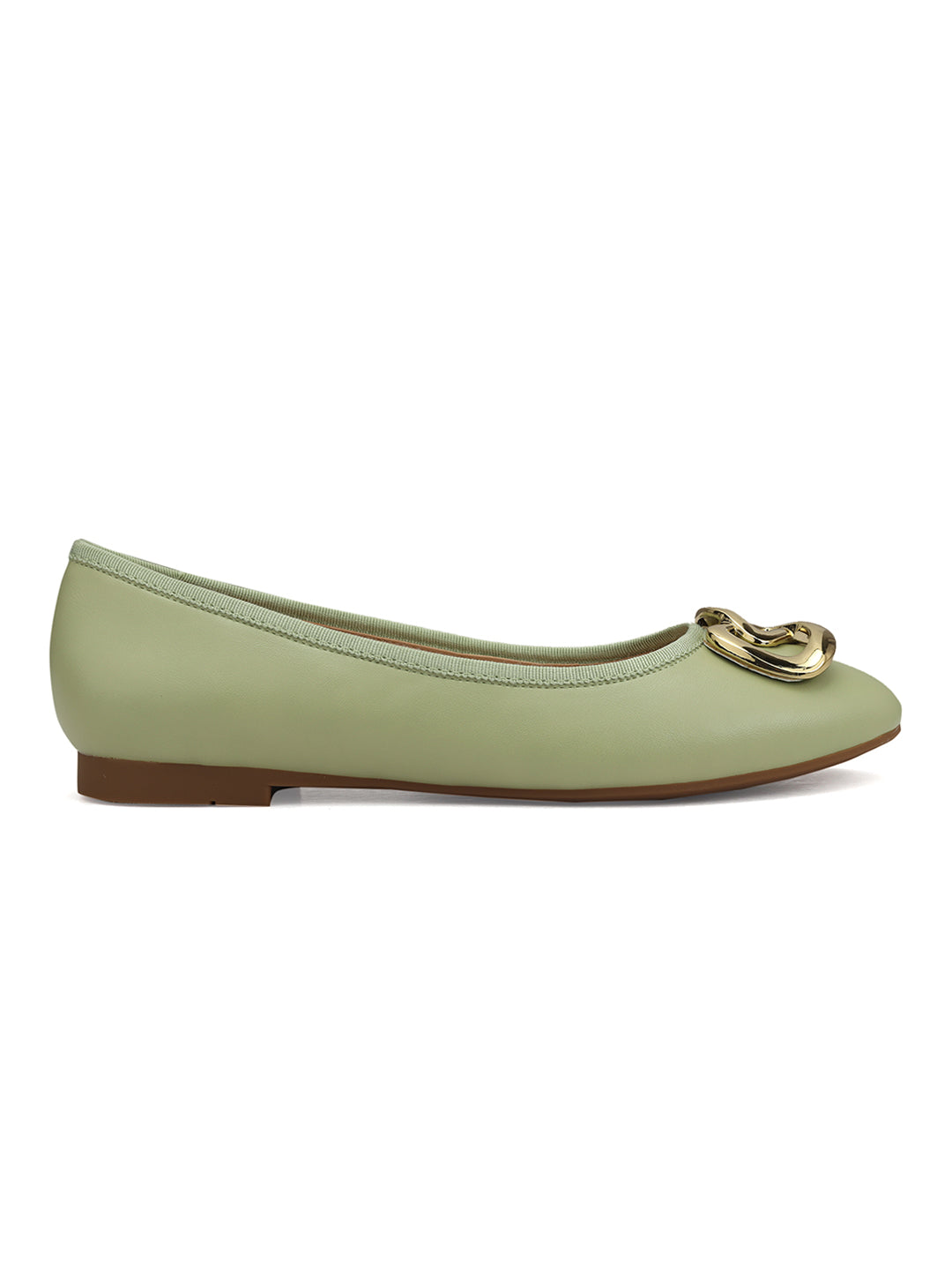 Green Ballerina Flats