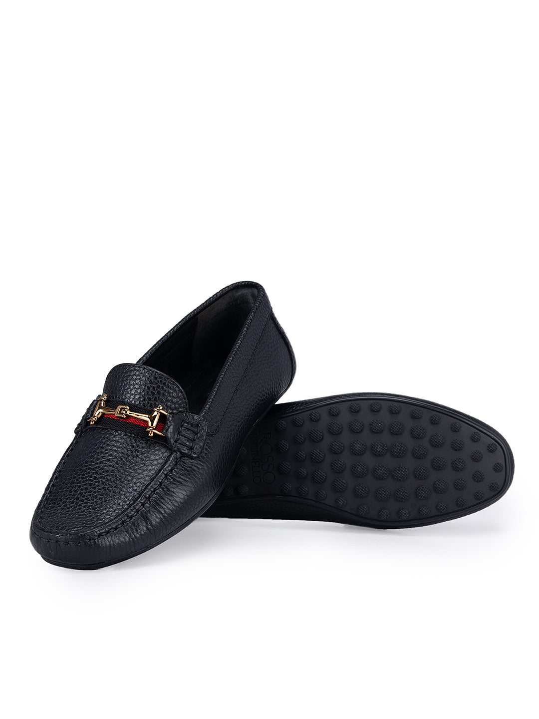 Black Embellished Moccasins