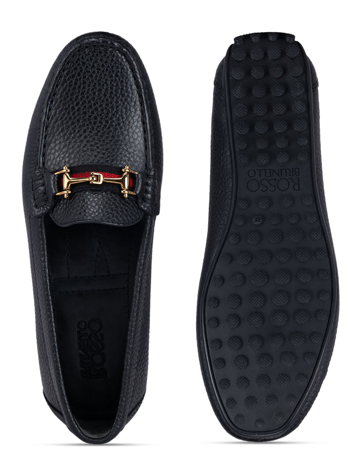 Black Embellished Moccasins