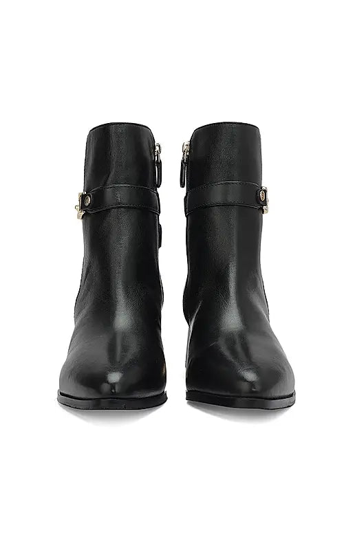 Black Leather Ankle Boots