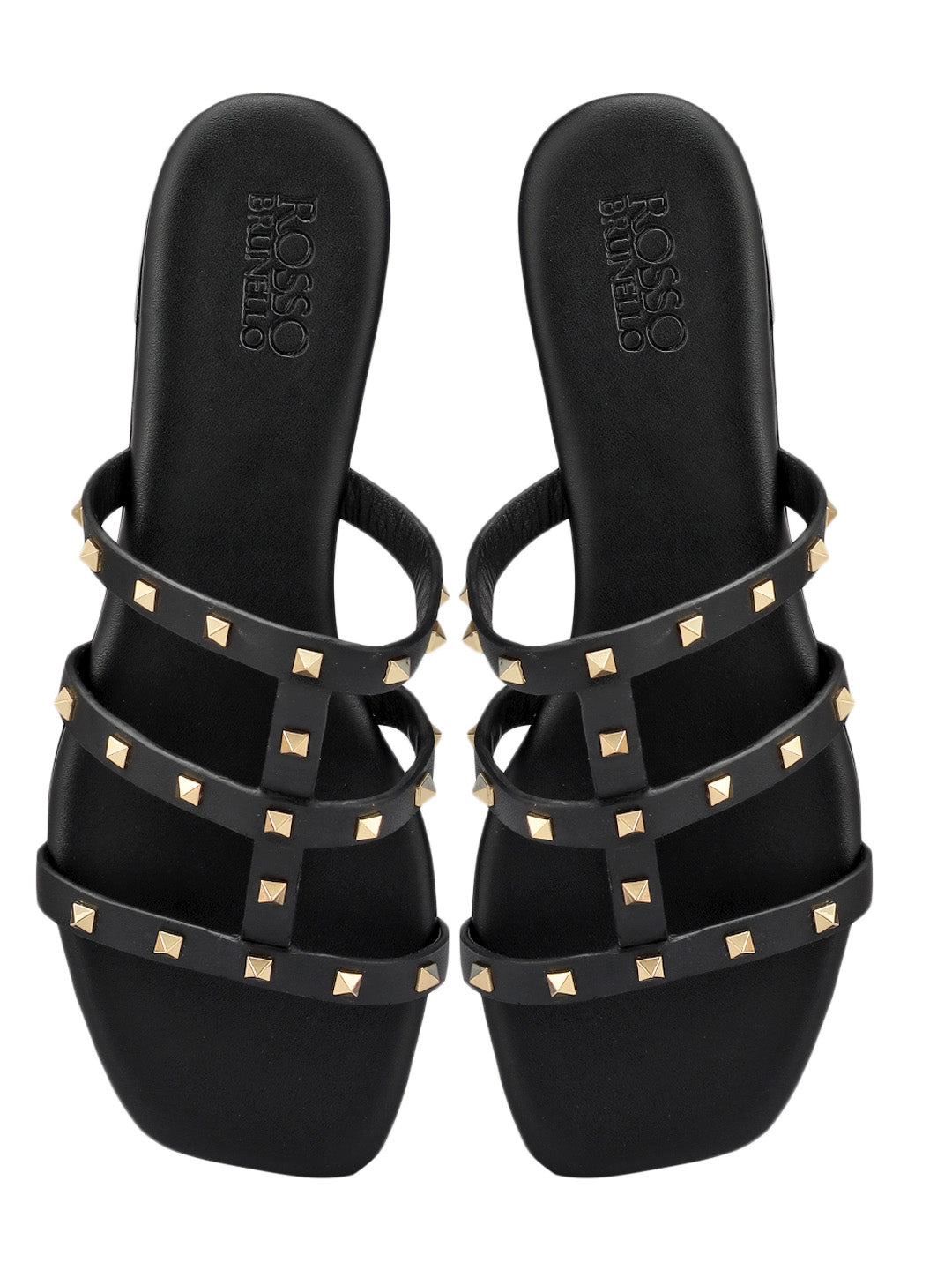 Black Studded Flats