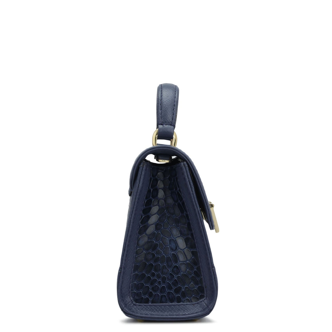 Small Croco Franzy Leather Sling - Stardust