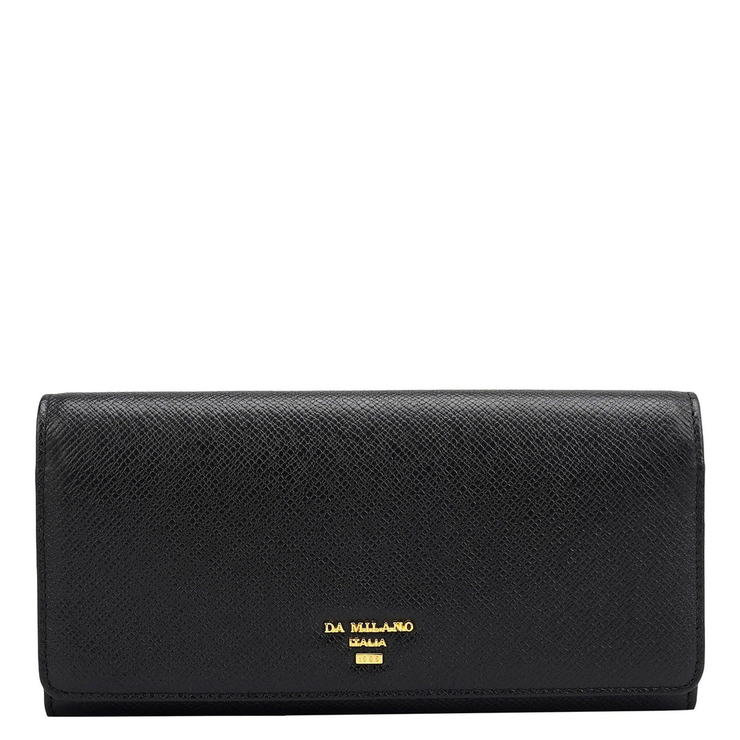 Franzy Leather Ladies Wallet - Black