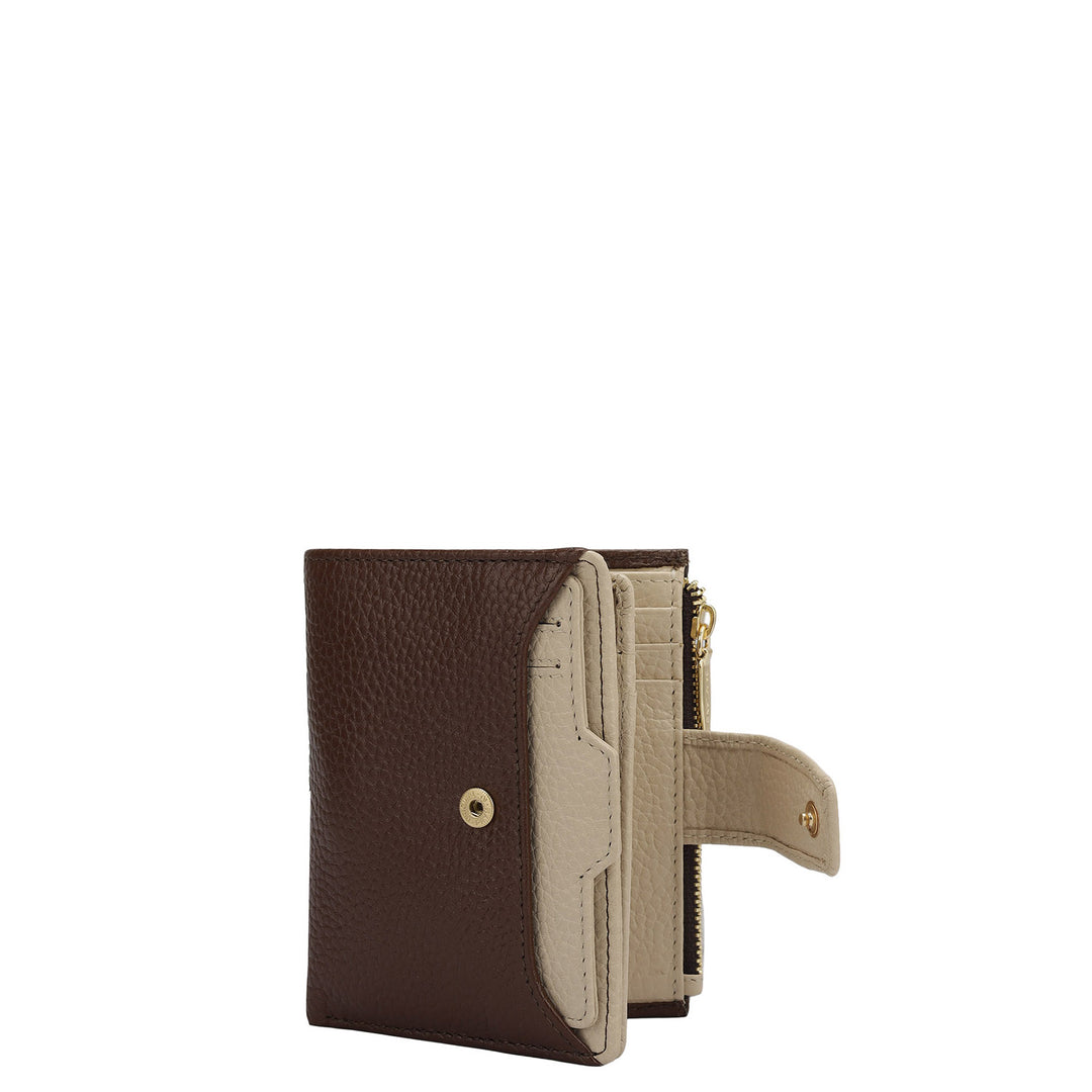 Wax Leather Ladies Wallet - Espresso