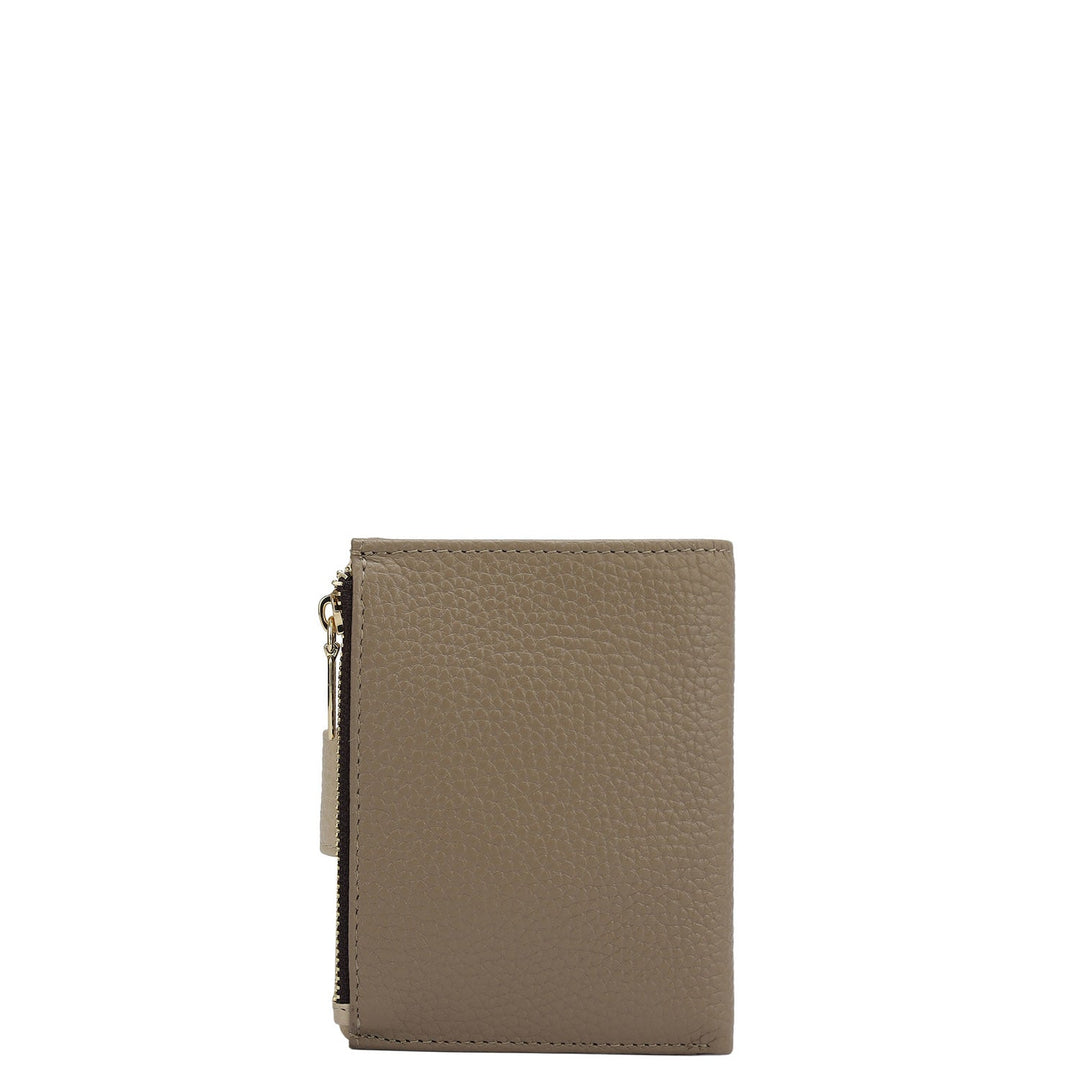 Wax Leather Ladies Wallet - Greyish Taupe