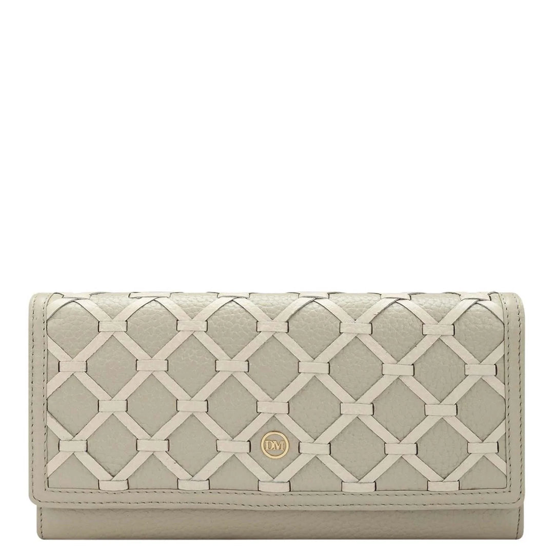 Wax Leather Ladies Wallet - Khaki