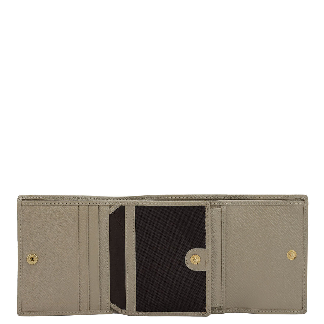 Croco Leather Ladies Wallet - Frost