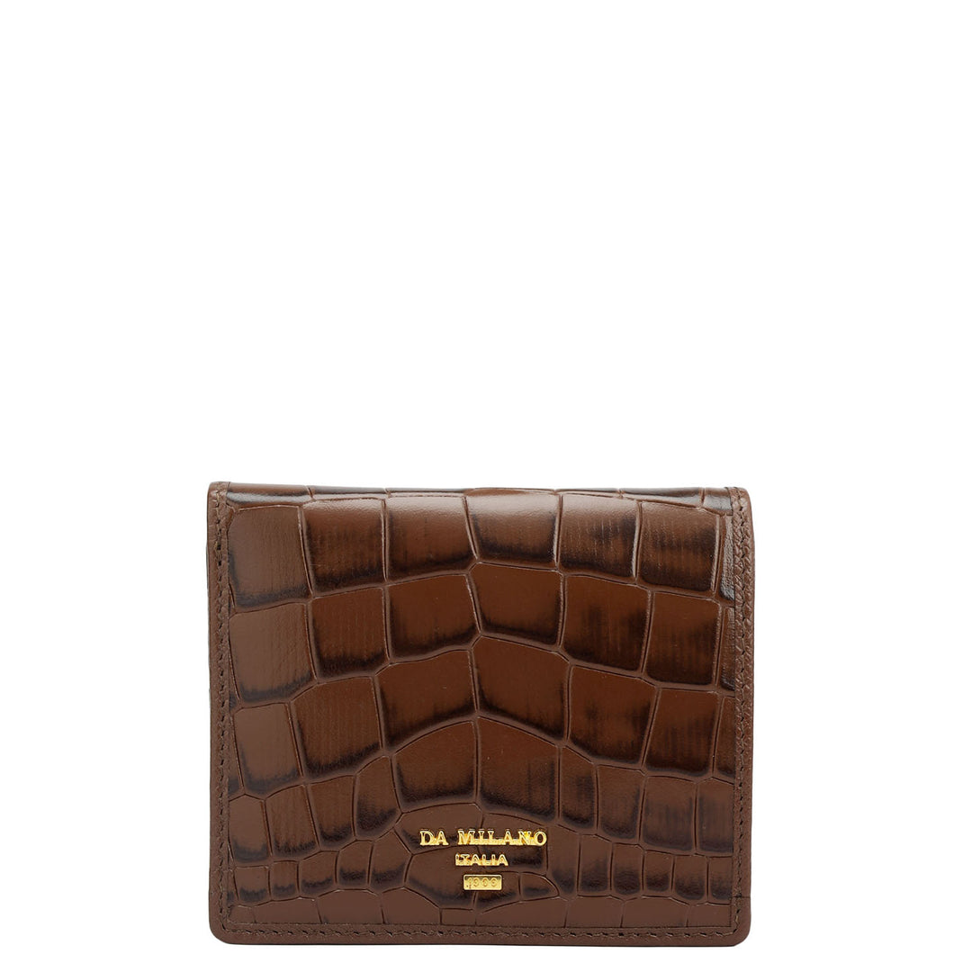 Croco Leather Ladies Wallet - Date