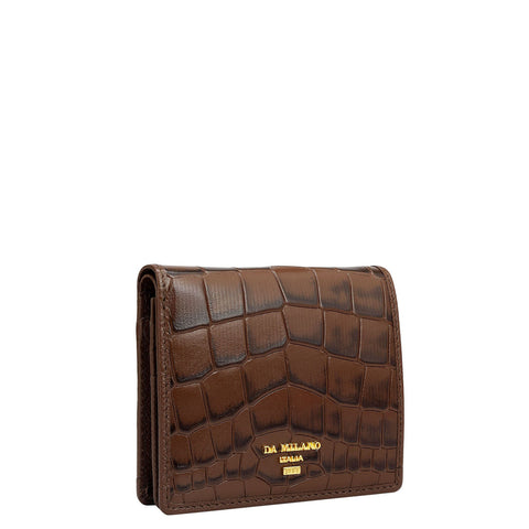 Croco Leather Ladies Wallet - Date