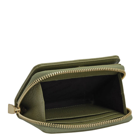 Wax Leather Ladies Wallet - Dove