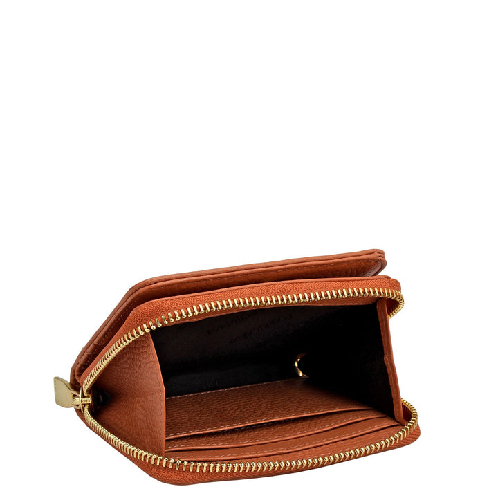 Wax Leather Ladies Wallet - Feather