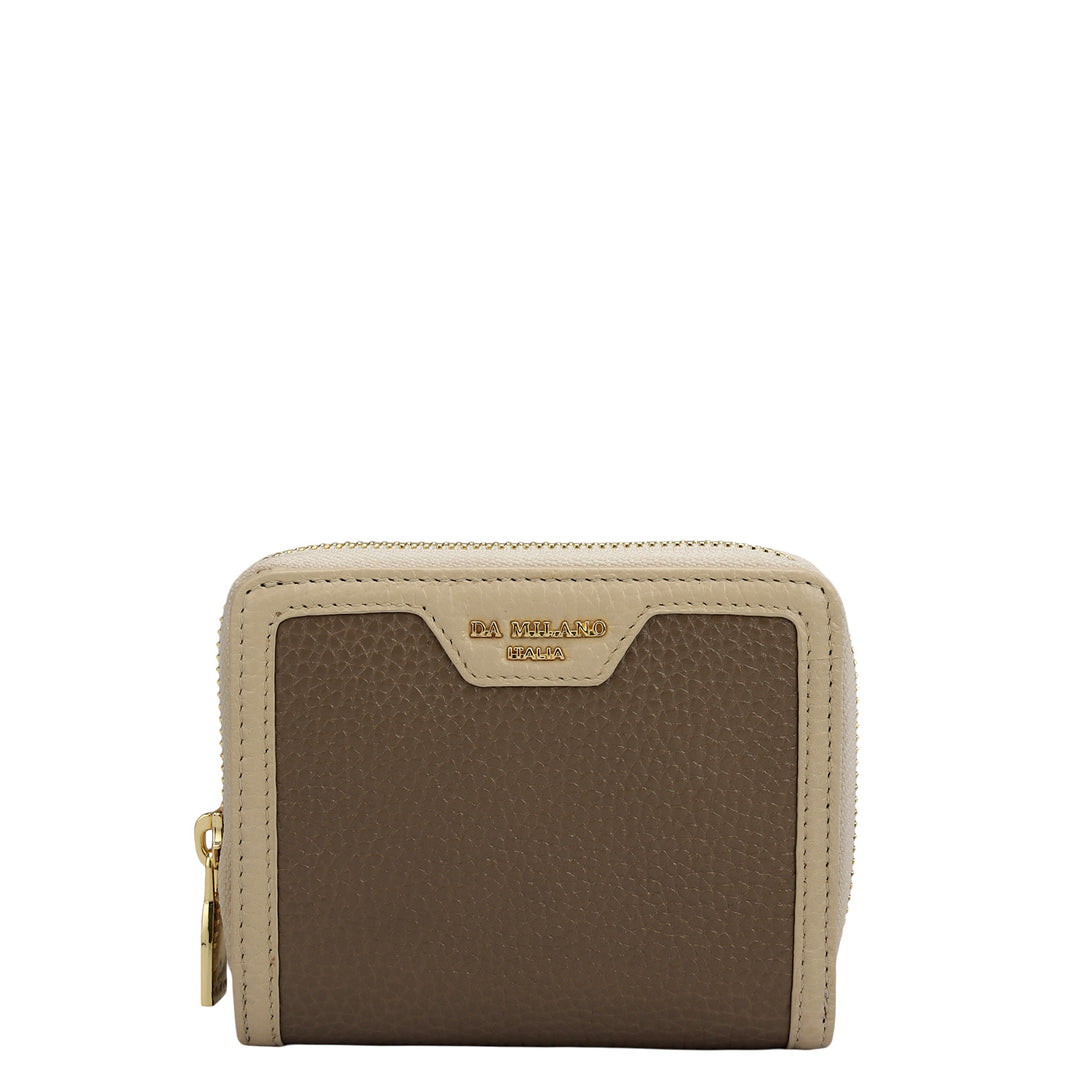 Wax Leather Ladies Wallet - Greyish Taupe