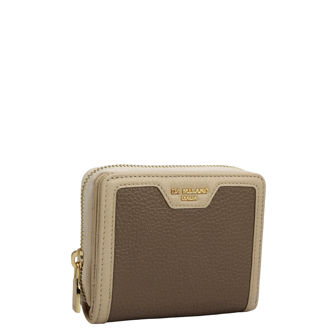 Wax Leather Ladies Wallet - Greyish Taupe