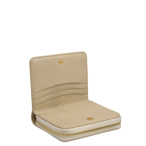 Wax Leather Ladies Wallet - Greyish Taupe