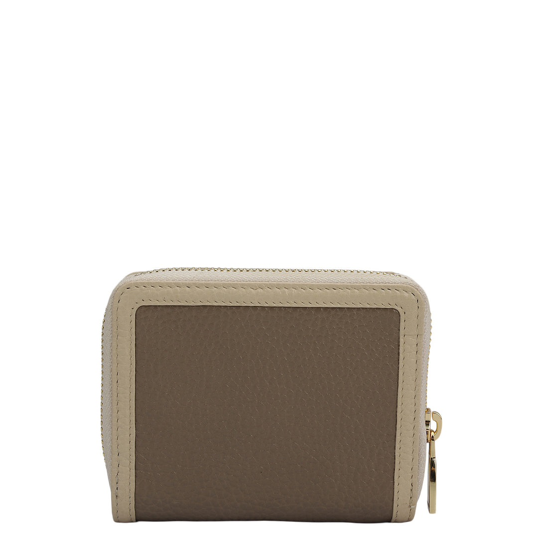 Wax Leather Ladies Wallet - Greyish Taupe