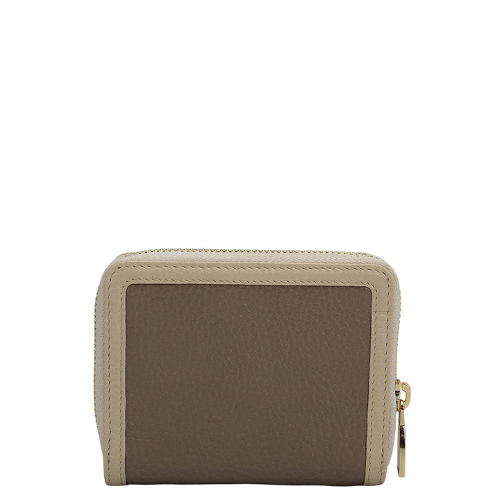 Wax Leather Ladies Wallet - Greyish Taupe