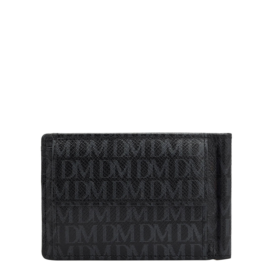Monogram Leather Money Clip - Black