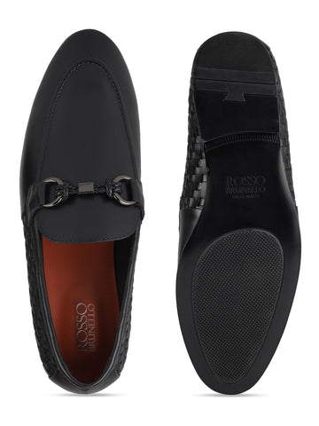 Black Embellished Loafers
