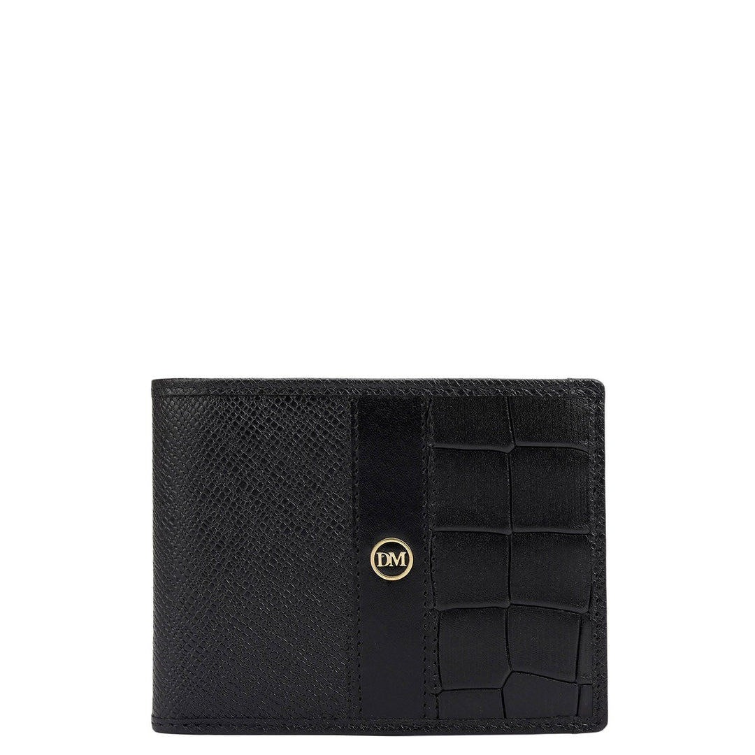 Black Bifold Leather Mens Wallet