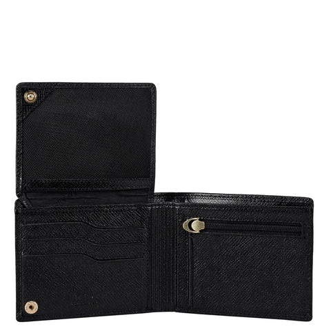 Franzy Leather Mens Wallet - Black