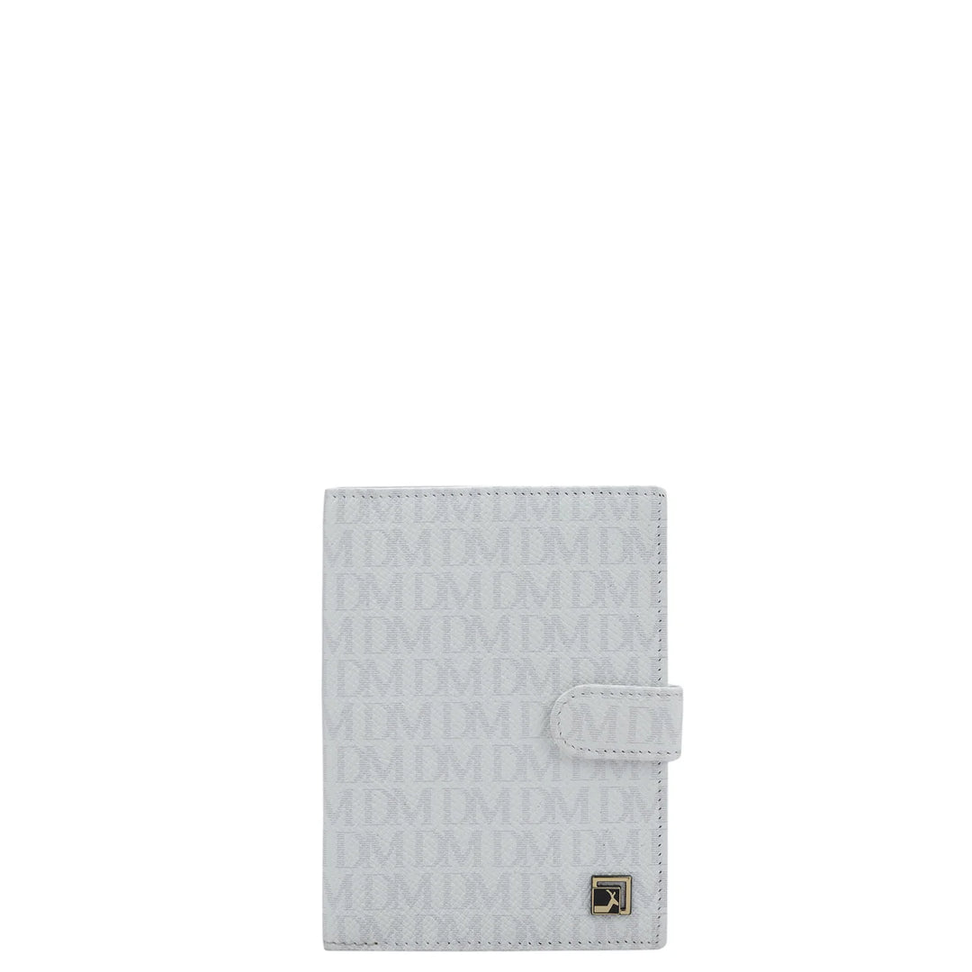 Monogram Leather Passport Case - White