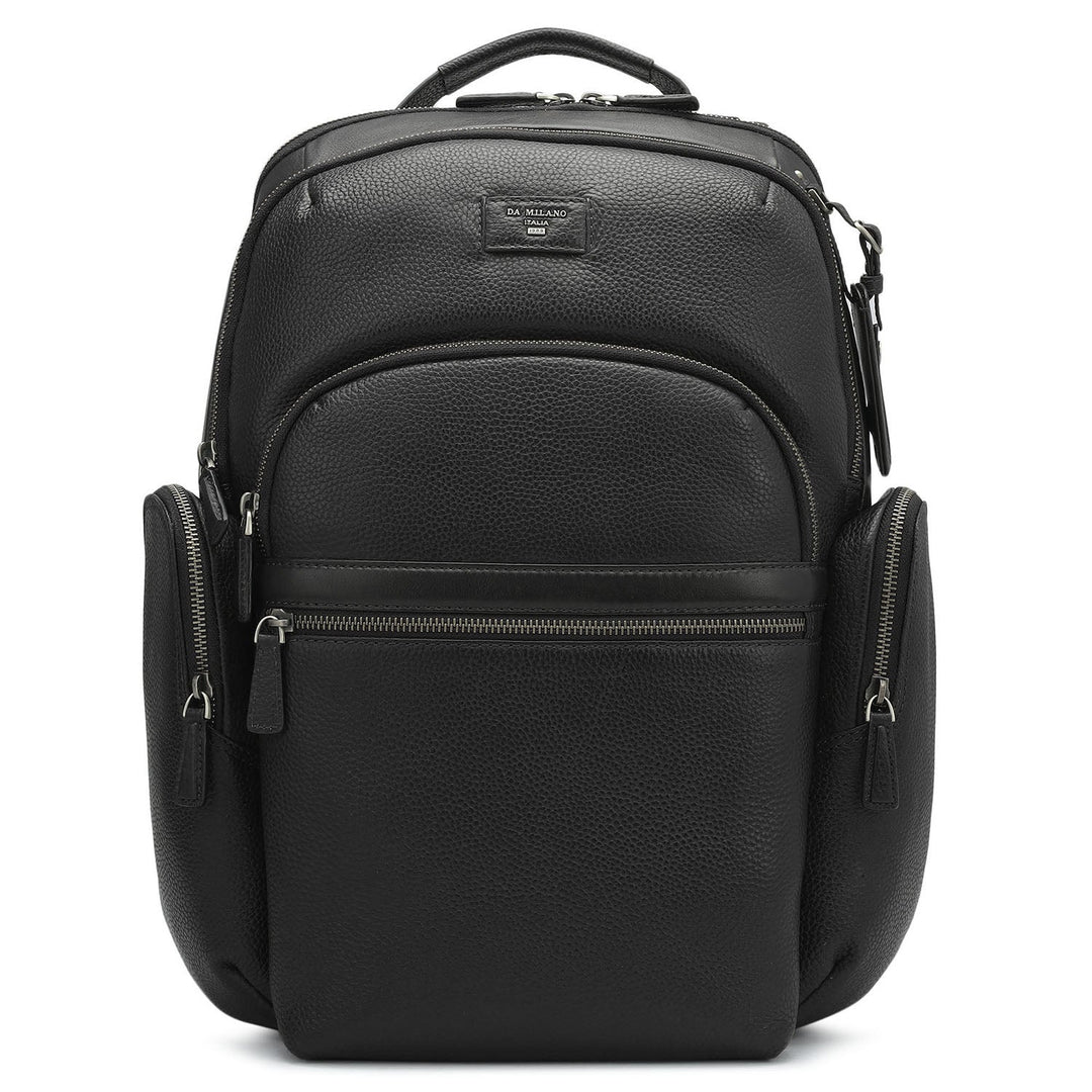 Wax Leather Backpack - Black