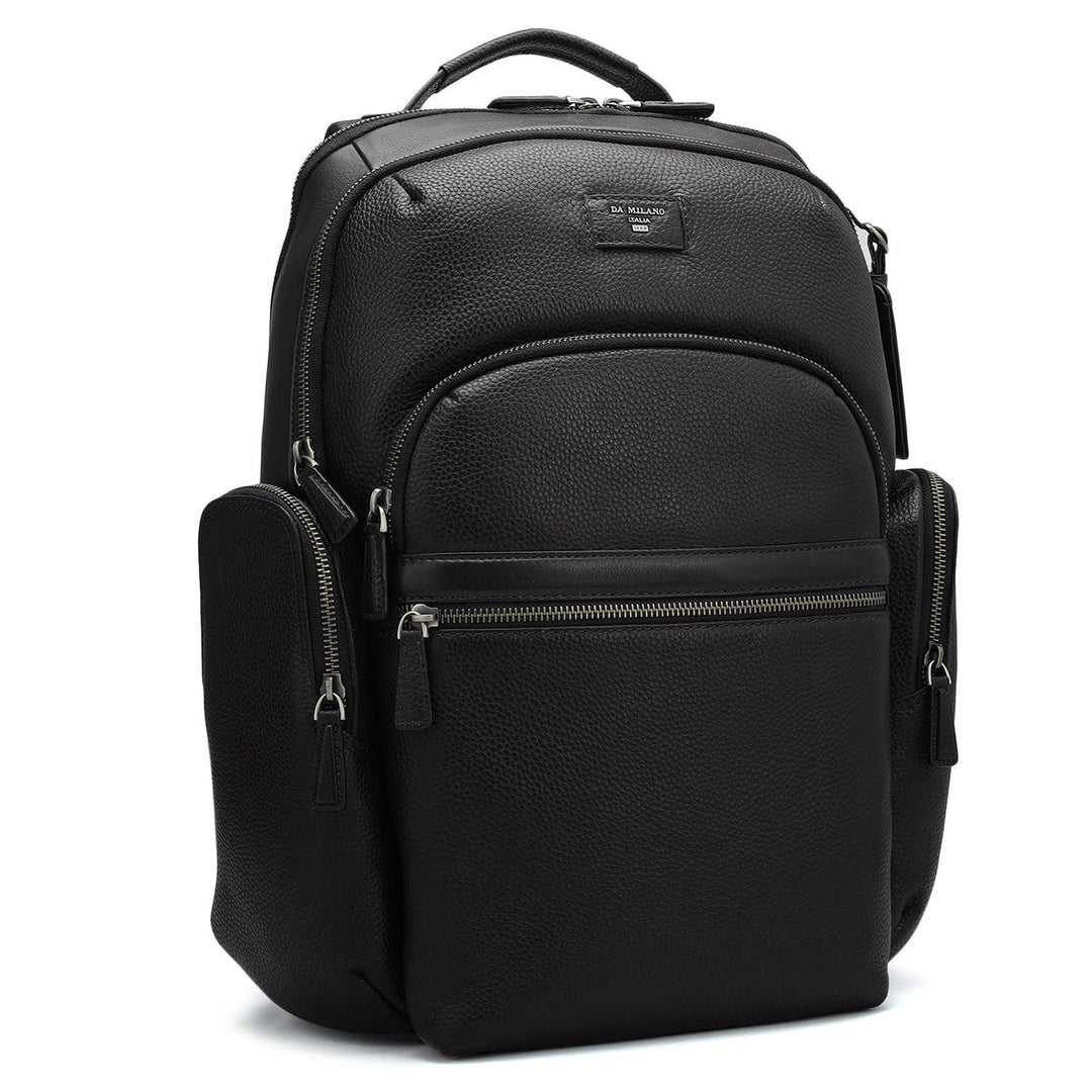 Wax Leather Backpack - Black
